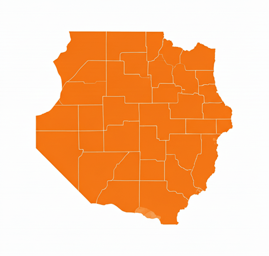 Orange County service area map